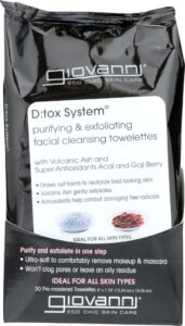 Giovanni: Facial Cleansing Towelettes – D:tox System 